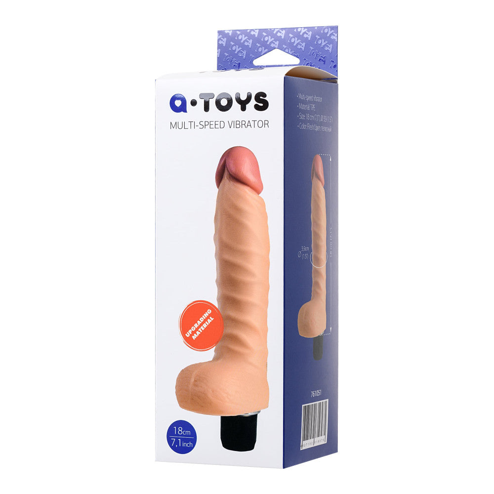 Realistic cyber skin vibrator with testicles Nod