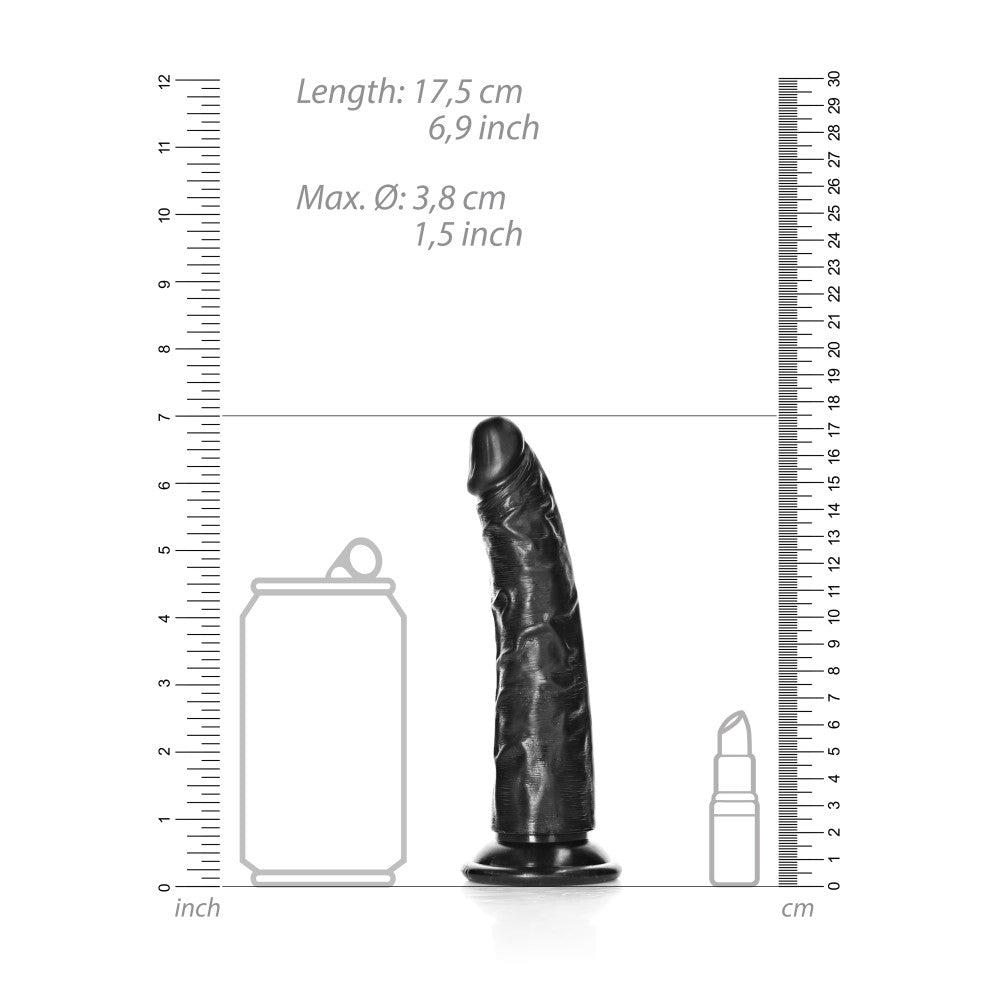 Realistic dildo Real Rock Slim 6" black