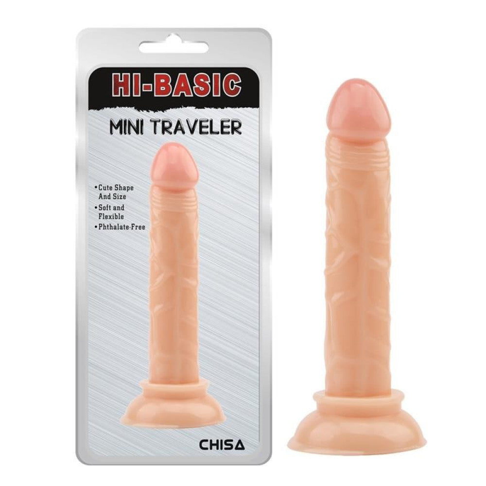 Realistic mini dildo with Hi-Basic vacuum base