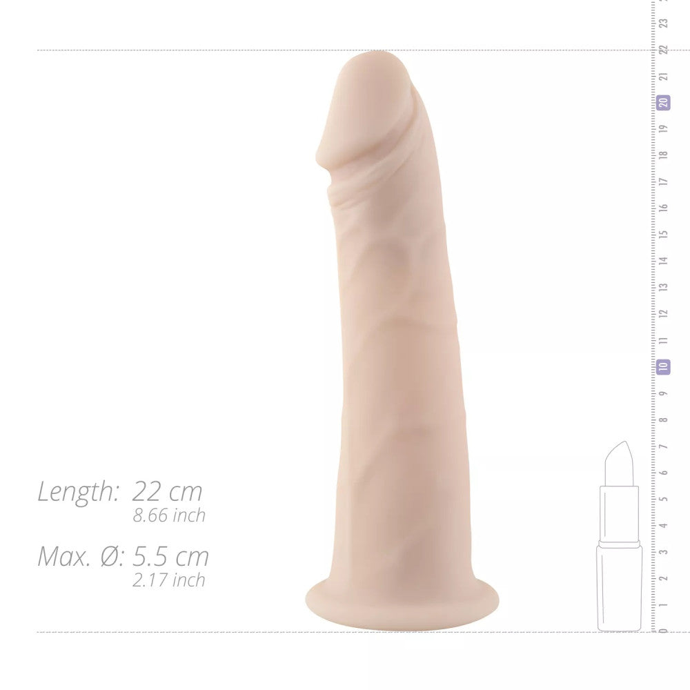 Realistic silicone dildo with hole Cameron 22 cm.