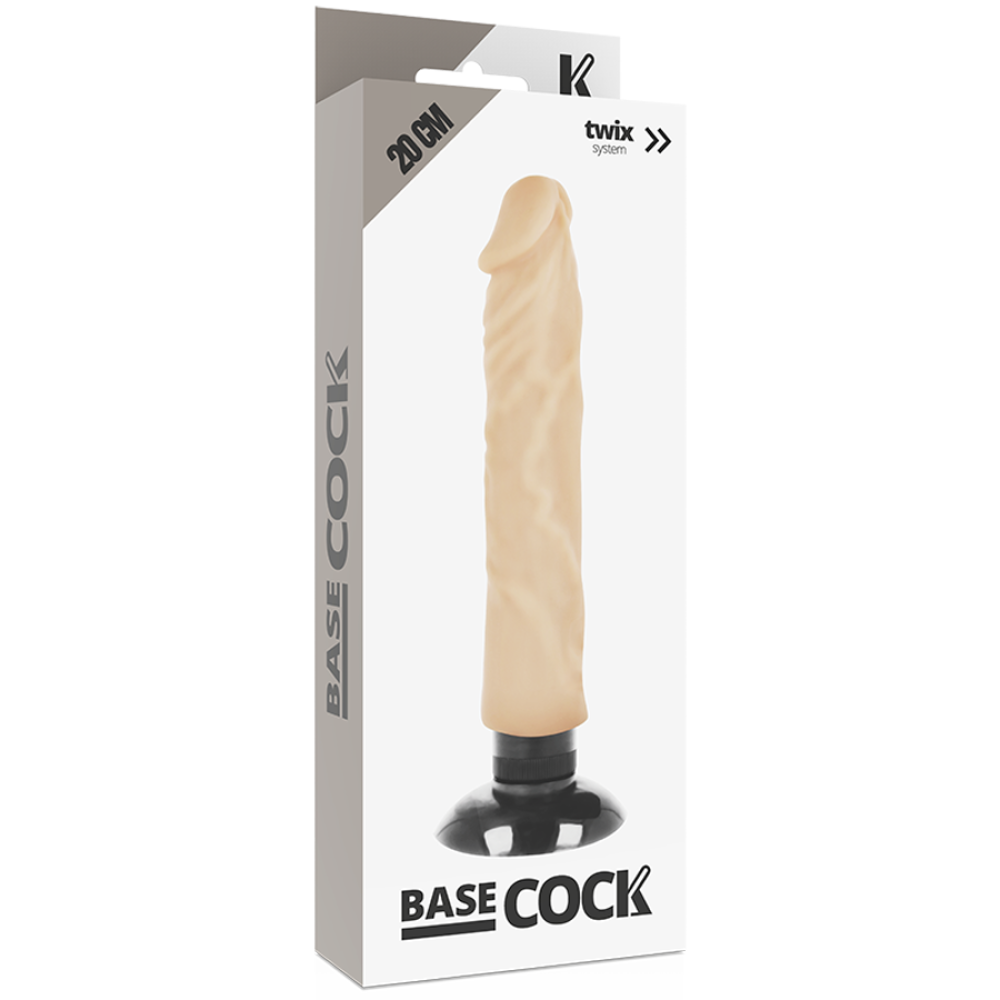 Realistic vibrator with a vacuum base Base Cock