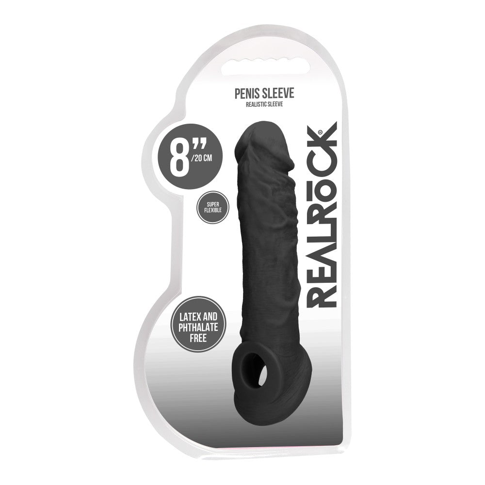 Realrock cyber skin penis extender and thickener black