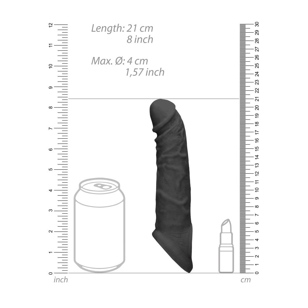 Realrock cyber skin penis extender and thickener black