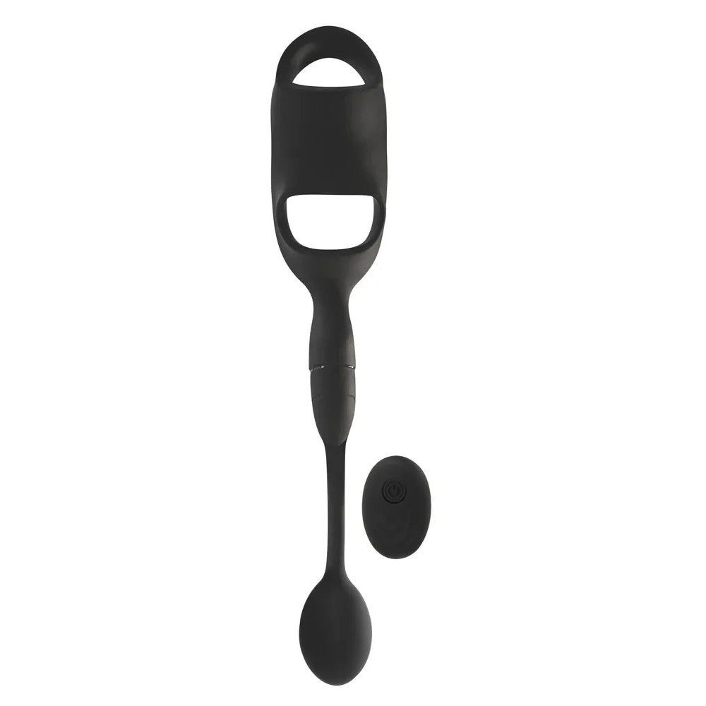 Rebel Rechargeable Anal Stimulator with Penis and Testicle Clip