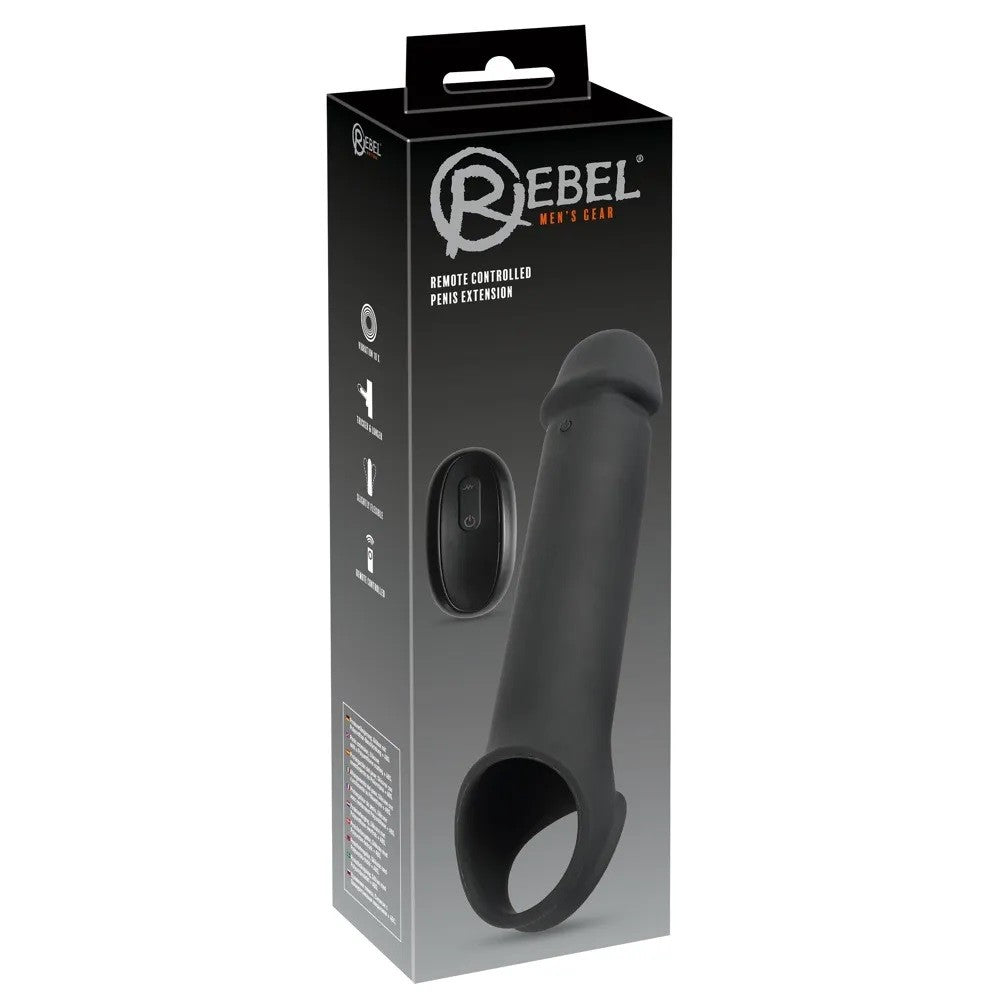 Rebel Remote Control Rechargeable Vibrating Silicone Penis Extender