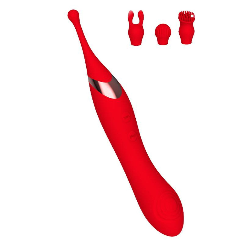 Rechargeable 2 in 1 Vibrating G-Spot Vibrator and Stimulator Onax Red