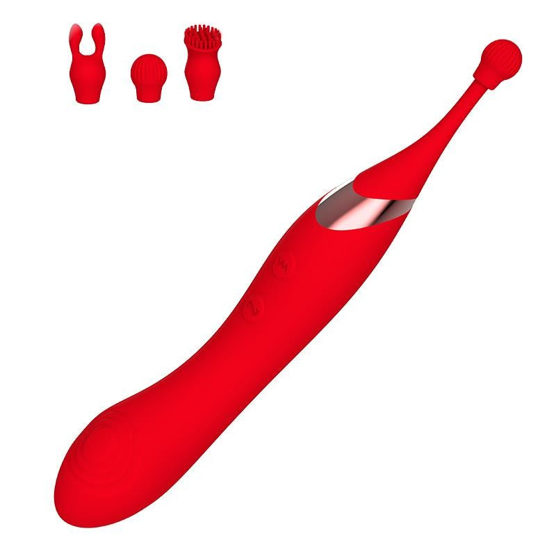 Rechargeable 2 in 1 Vibrating G-Spot Vibrator and Stimulator Onax Red