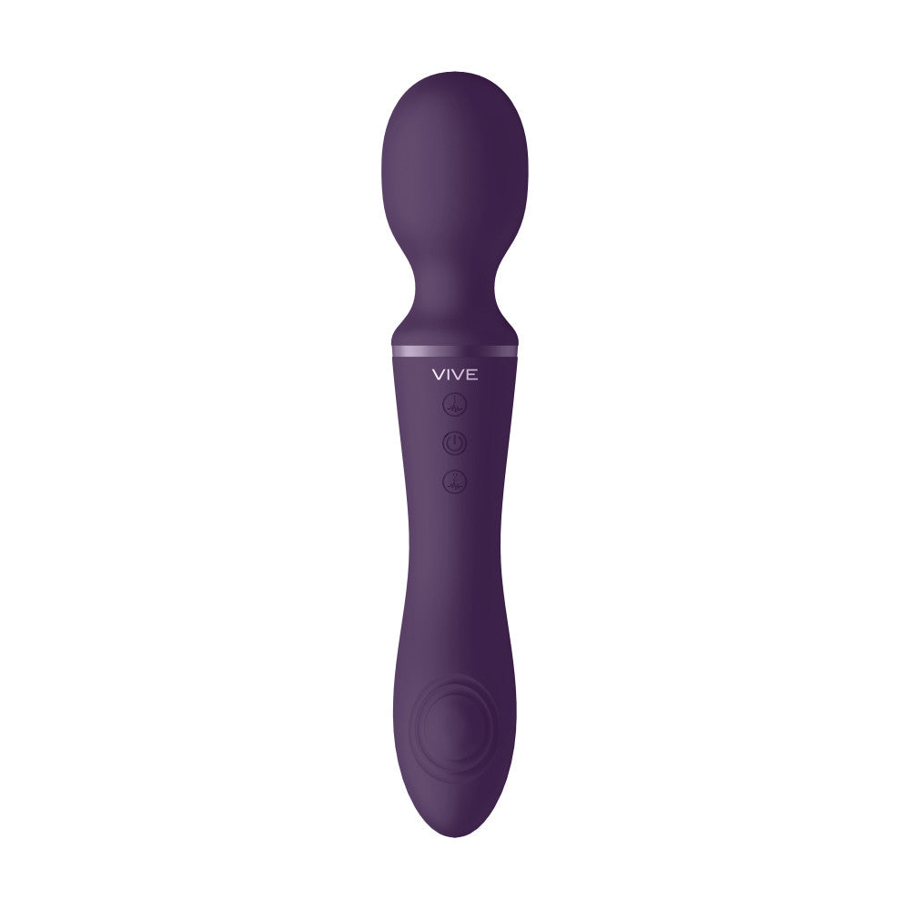 Rechargeable 2 in 1 Wand Massager and G-spot Vibrator Vive Enora Purple