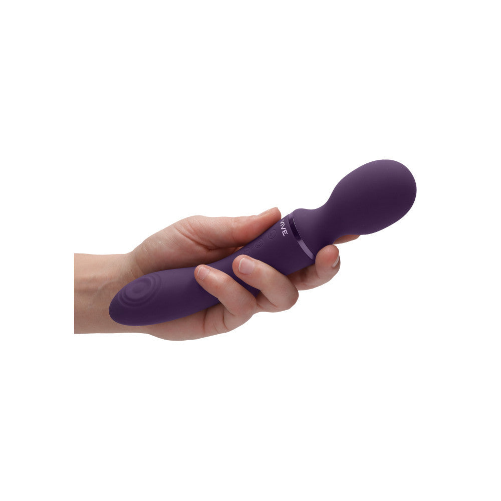 Rechargeable 2 in 1 Wand Massager and G-spot Vibrator Vive Enora Purple