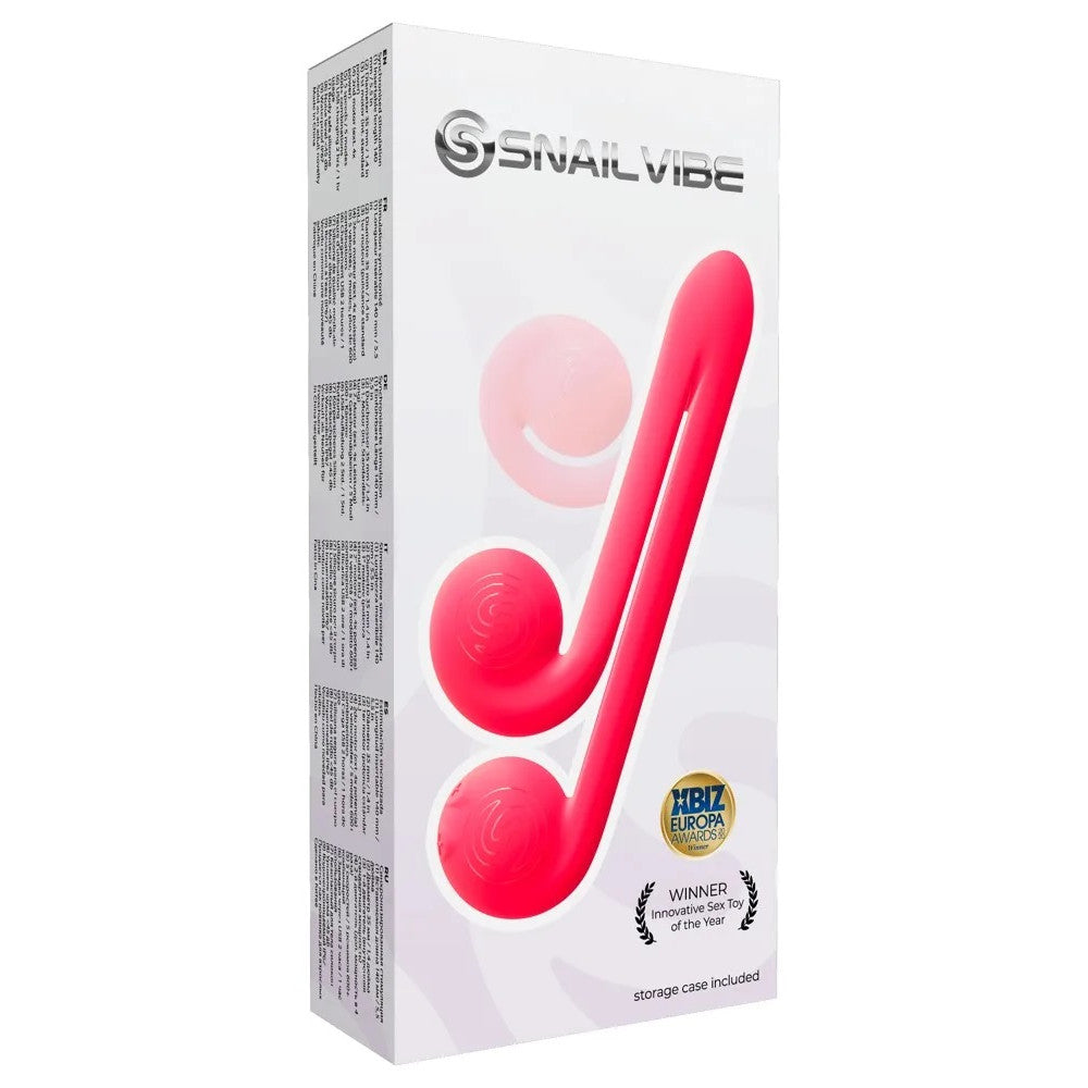 Rechargeable 2 in 1 vibrator with original design Snail Vibe pink