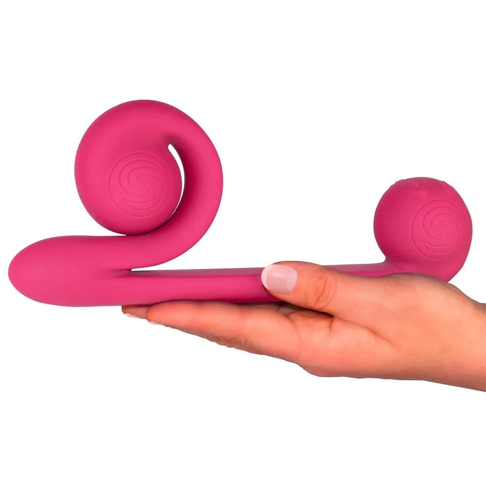 Rechargeable 2 in 1 vibrator with original design Snail Vibe pink