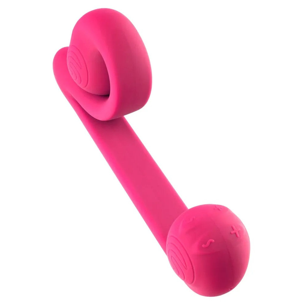 Rechargeable 2 in 1 vibrator with original design Snail Vibe pink