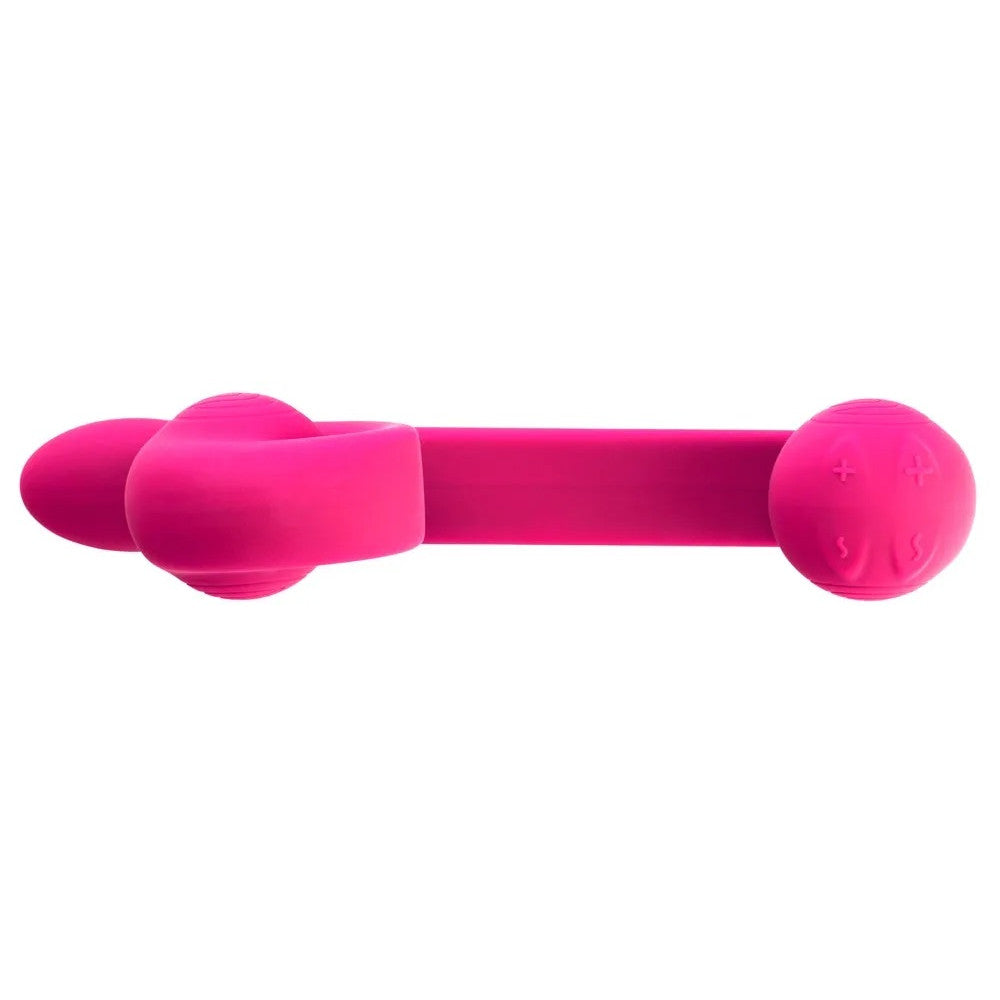 Rechargeable 2 in 1 vibrator with original design Snail Vibe pink