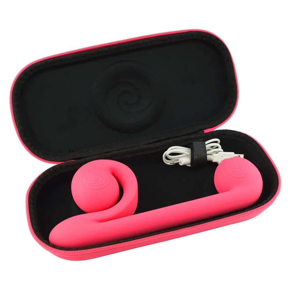 Rechargeable 2 in 1 vibrator with original design Snail Vibe pink