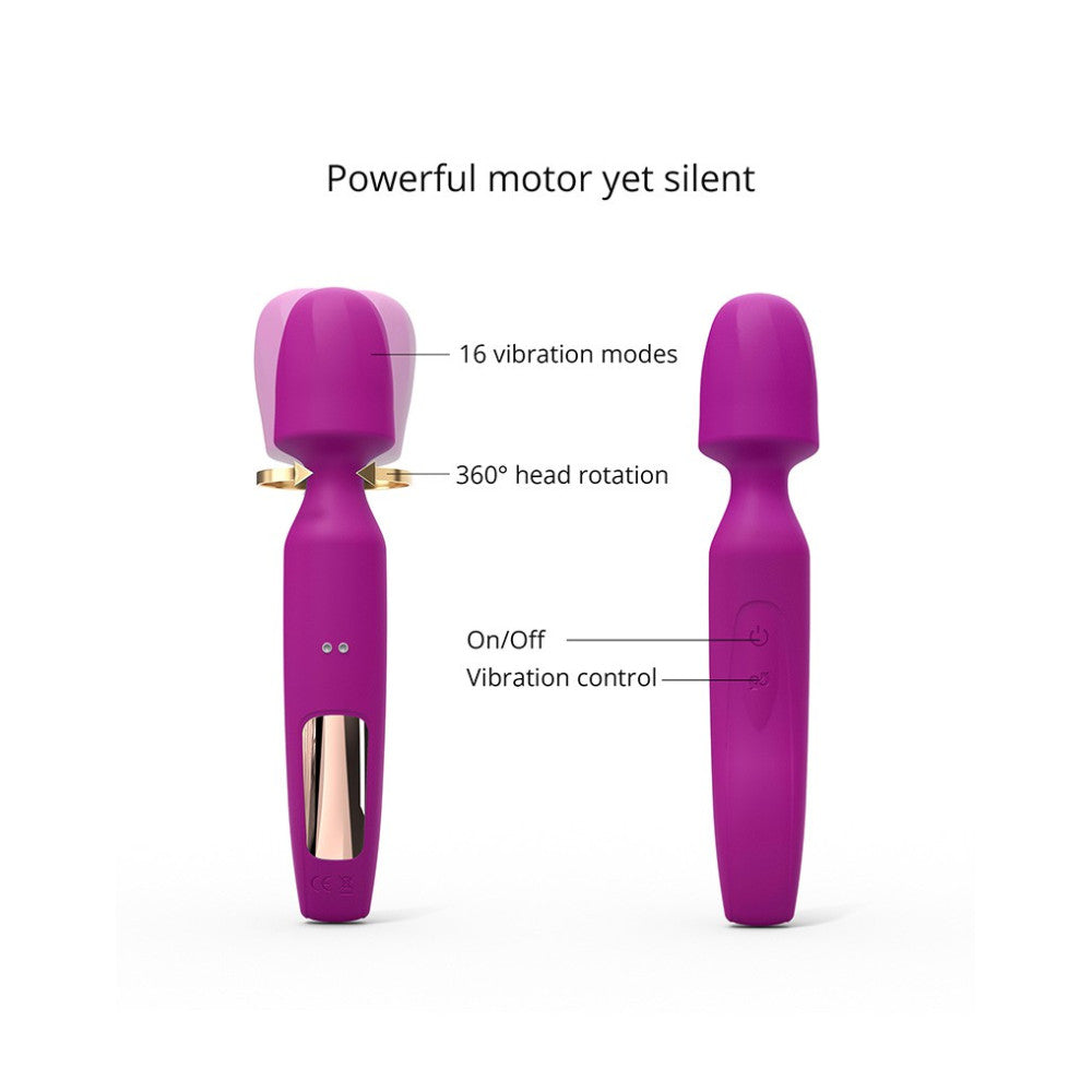 Rechargeable 3 in 1 Wand massager with attachments R-evolution pink