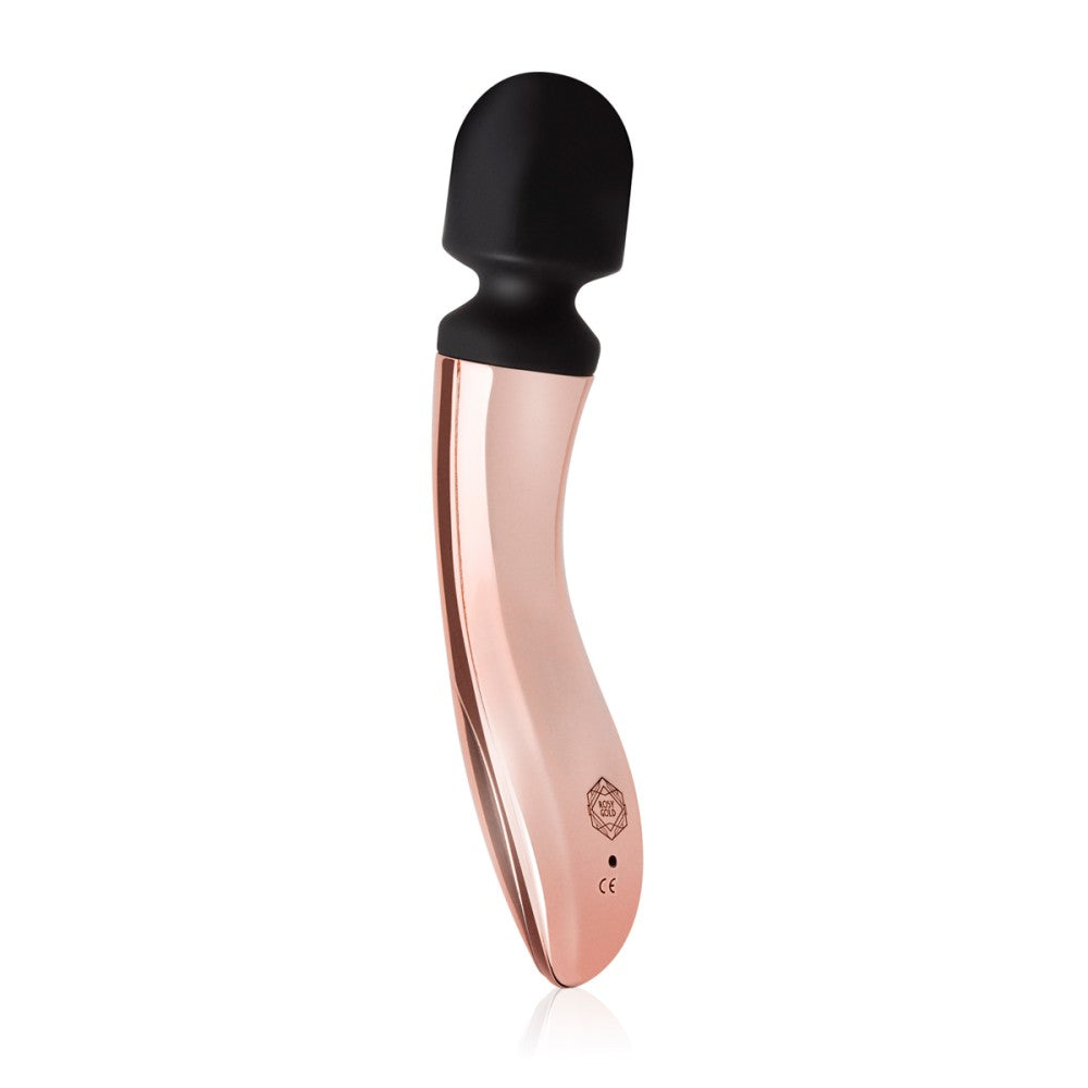 Rechargeable Curved Wand Massager Rosy Gold