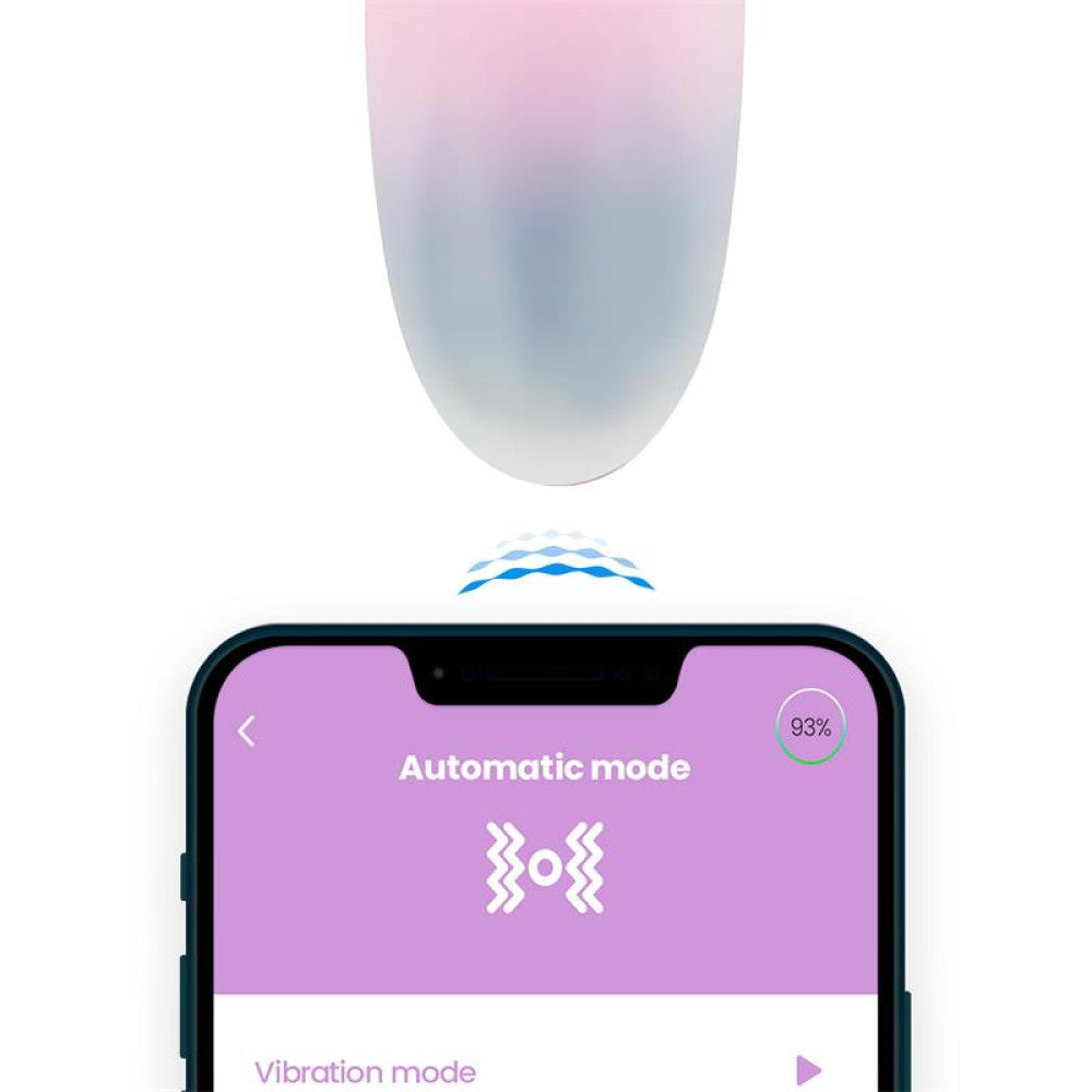 Rechargeable Double Layer Silicone Vibro Egg with App Intoyou Pink-Blue