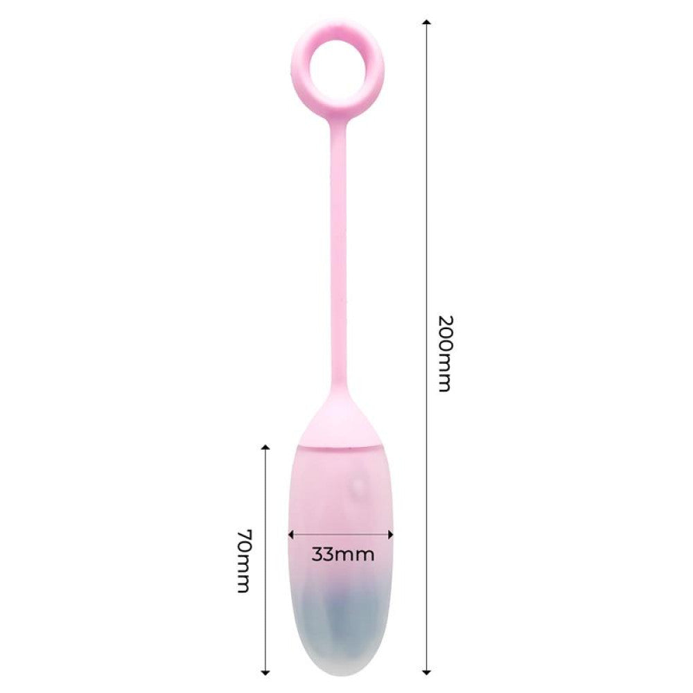 Rechargeable Double Layer Silicone Vibro Egg with App Intoyou Pink-Blue