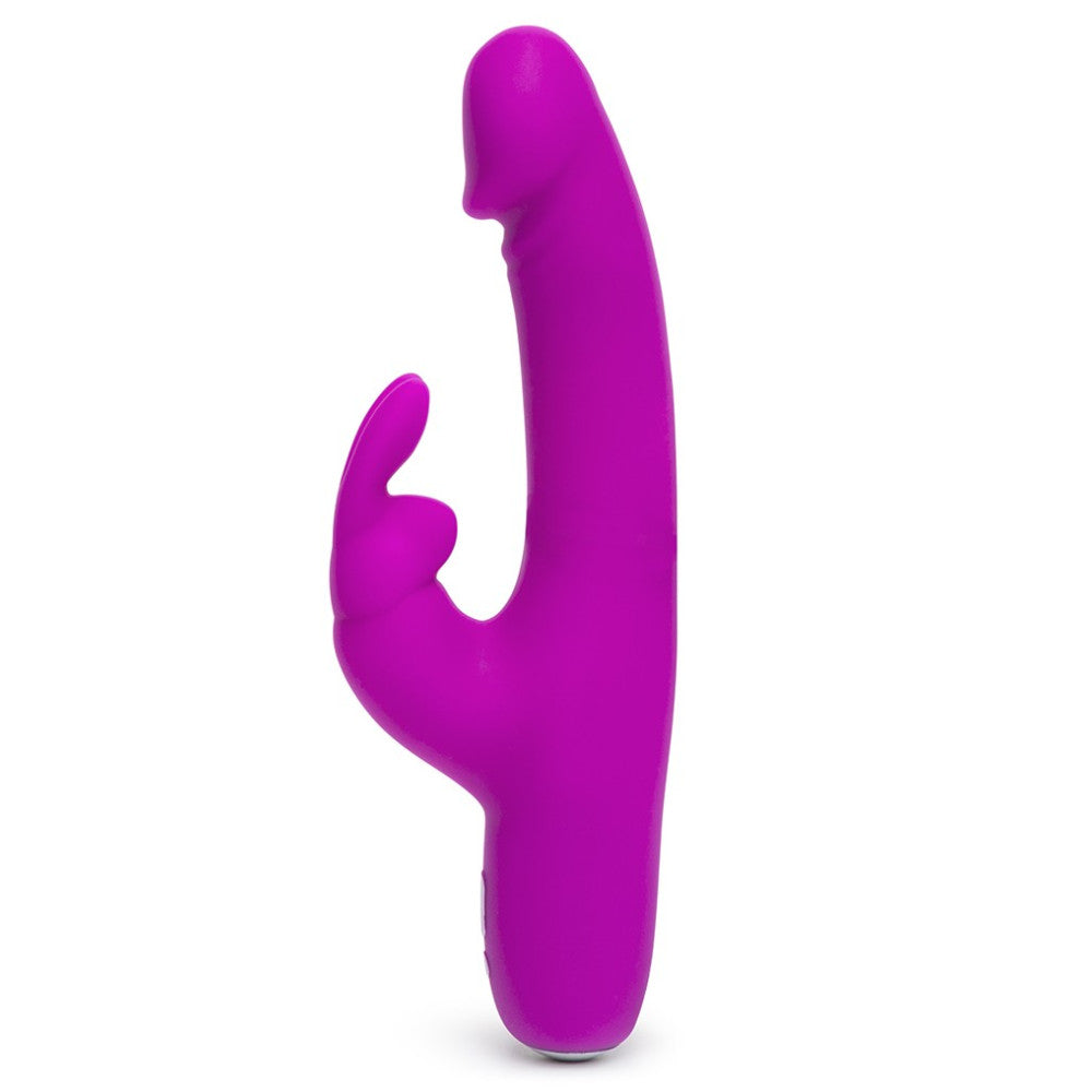 Rechargeable G-spot rabbit vibrator made of silicone Happy Rabbit Realistic slim purple