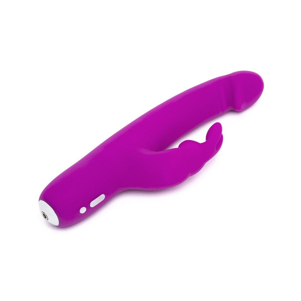 Rechargeable G-spot rabbit vibrator made of silicone Happy Rabbit Realistic slim purple