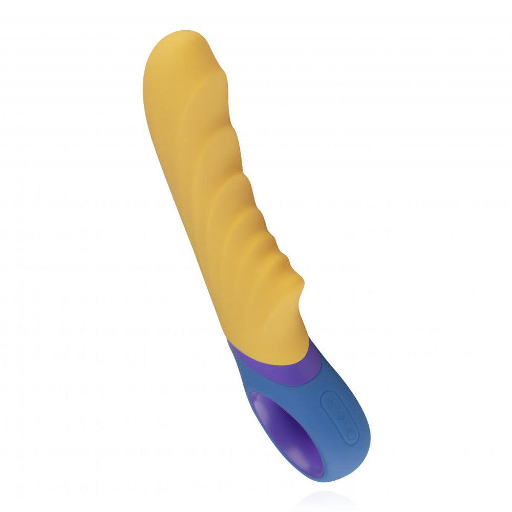 Rechargeable G-spot silicone vibrator with Tone relief