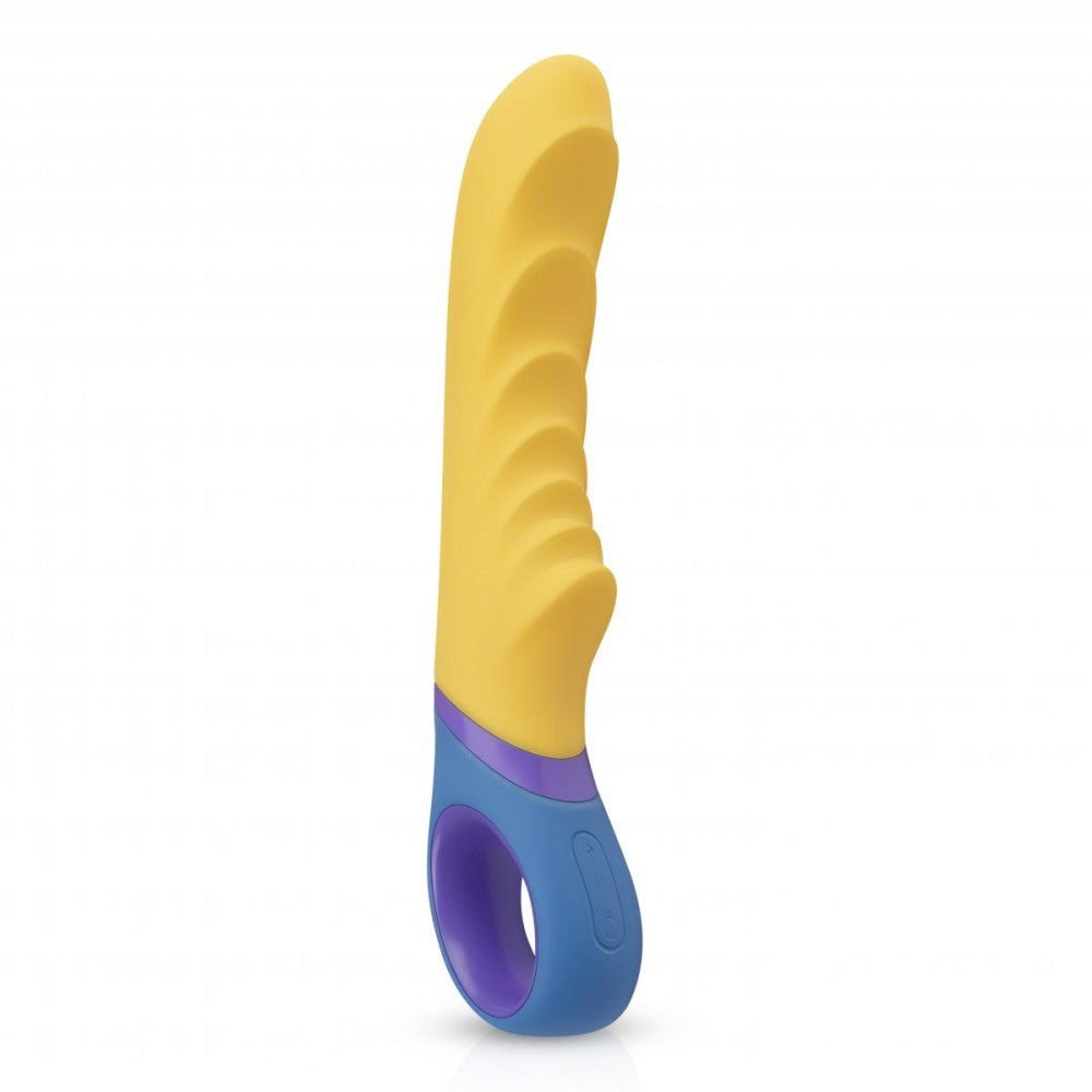 Rechargeable G-spot silicone vibrator with Tone relief