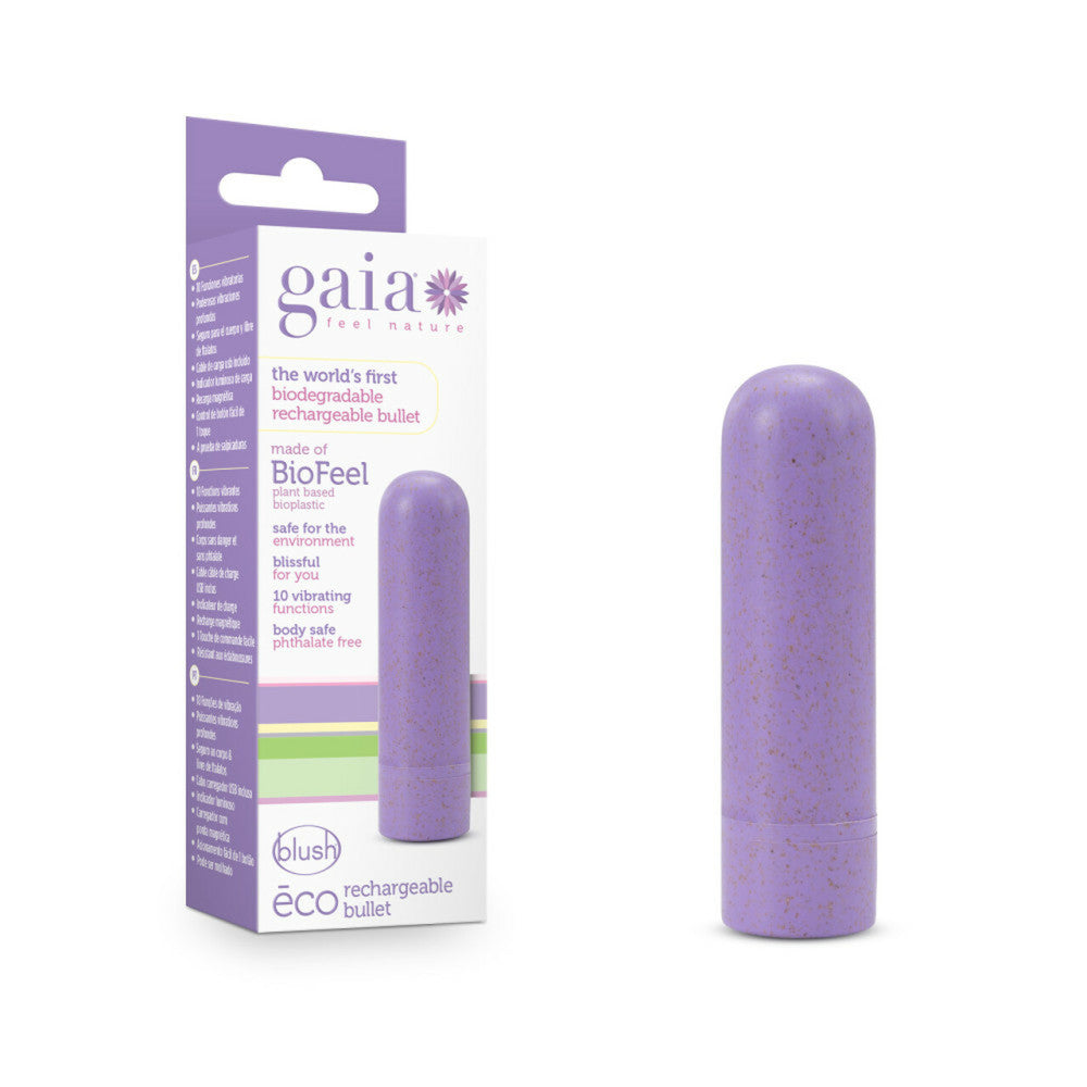 Rechargeable Mini Bullet Vibrator Eco Bullet Gaia Purple