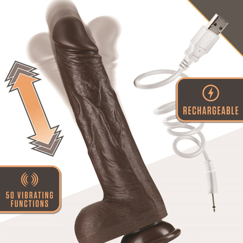 Rechargeable Realistic Thrusting Silicone Dildo with Remote Dr. Murphy brown