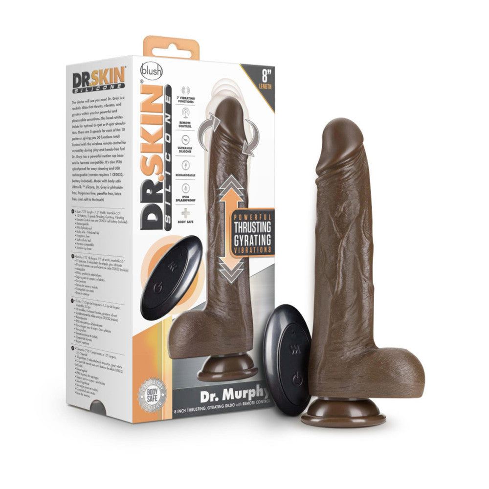 Rechargeable Realistic Thrusting Silicone Dildo with Remote Dr. Murphy brown