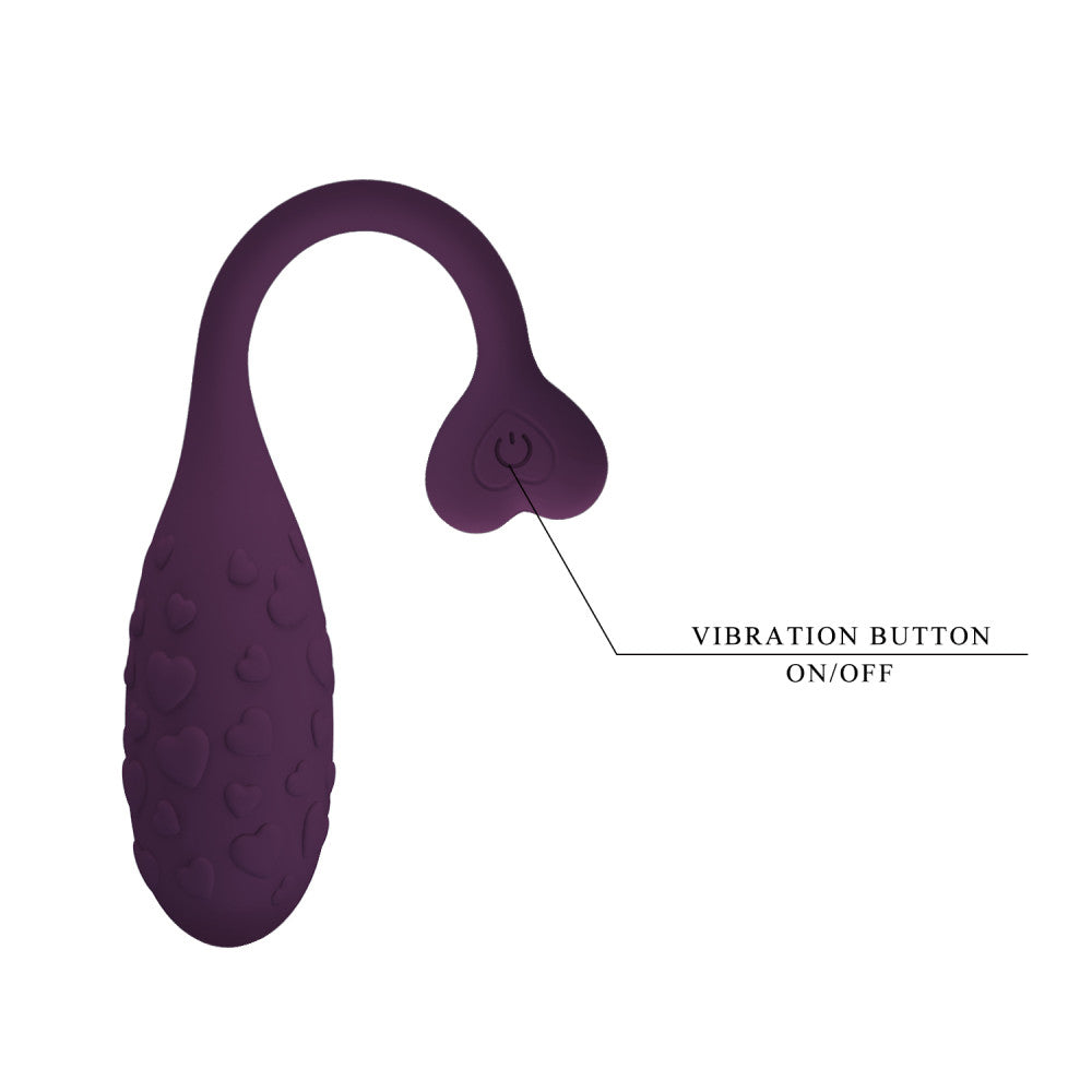 Rechargeable Silicone Vibro Egg with Mobile App Fisherman Purple