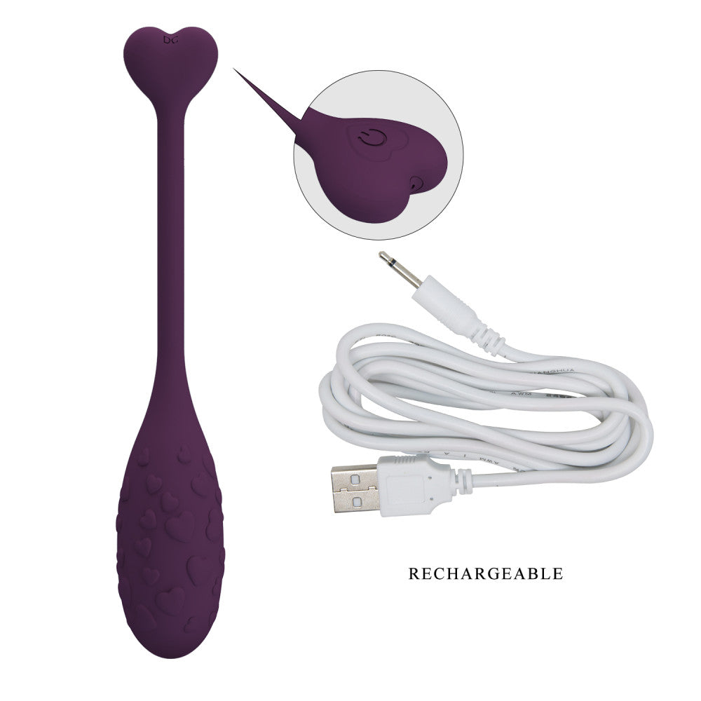 Rechargeable Silicone Vibro Egg with Mobile App Fisherman Purple