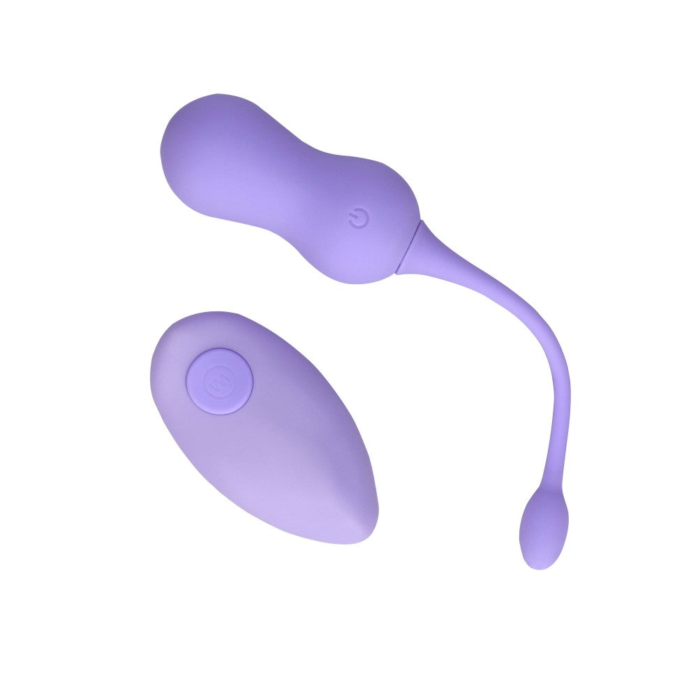 Rechargeable Silicone Vibro Egg with Remote Loveline Purple