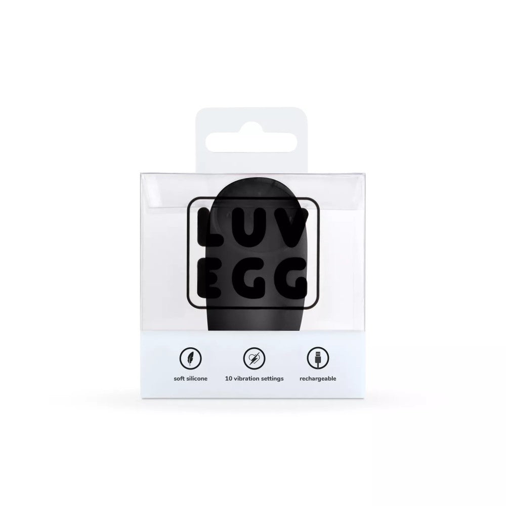 Rechargeable Silicone Vibro Egg with Remote Luv Egg Black