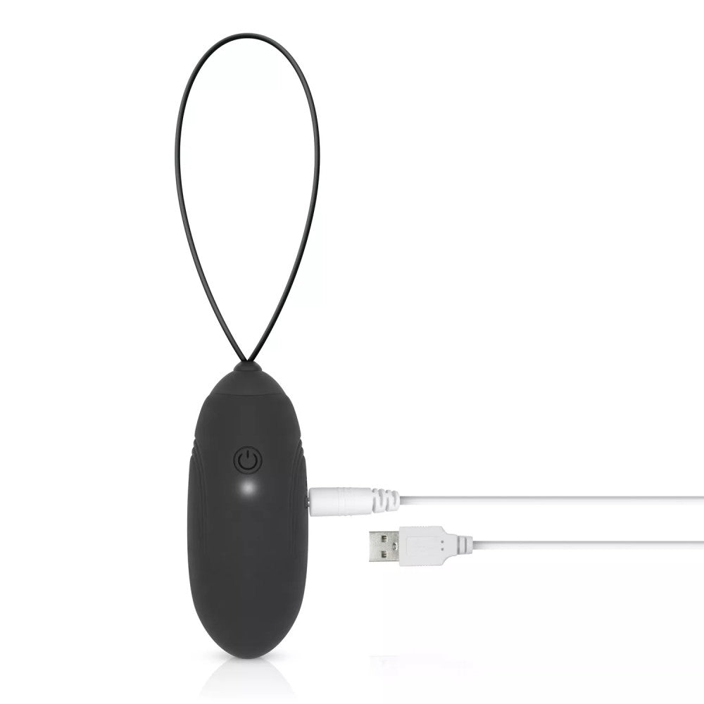 Rechargeable Silicone Vibro Egg with Remote Luv Egg Black