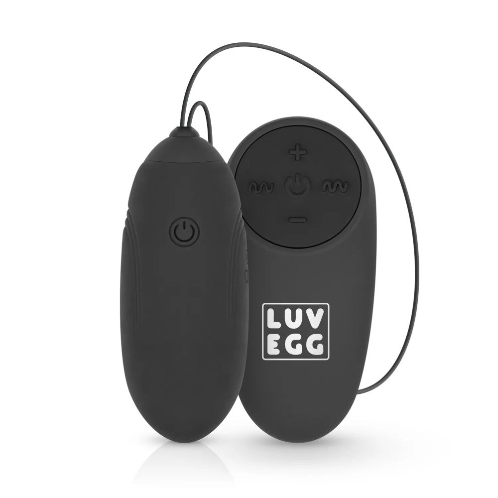 Rechargeable Silicone Vibro Egg with Remote Luv Egg Black