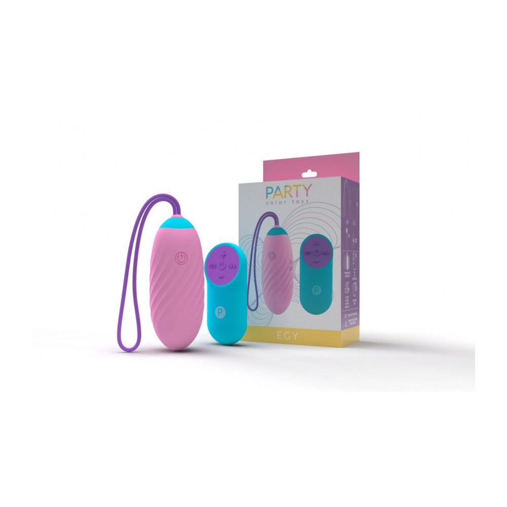 Rechargeable Silicone Vibro Egg with Remote Party Egy Pink