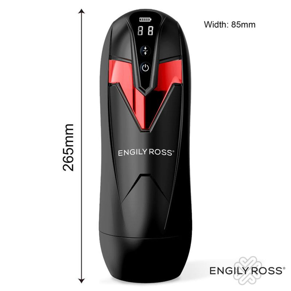 Rechargeable Thrusting and Vibrating Masturbator with Engily Ross Bloster Display