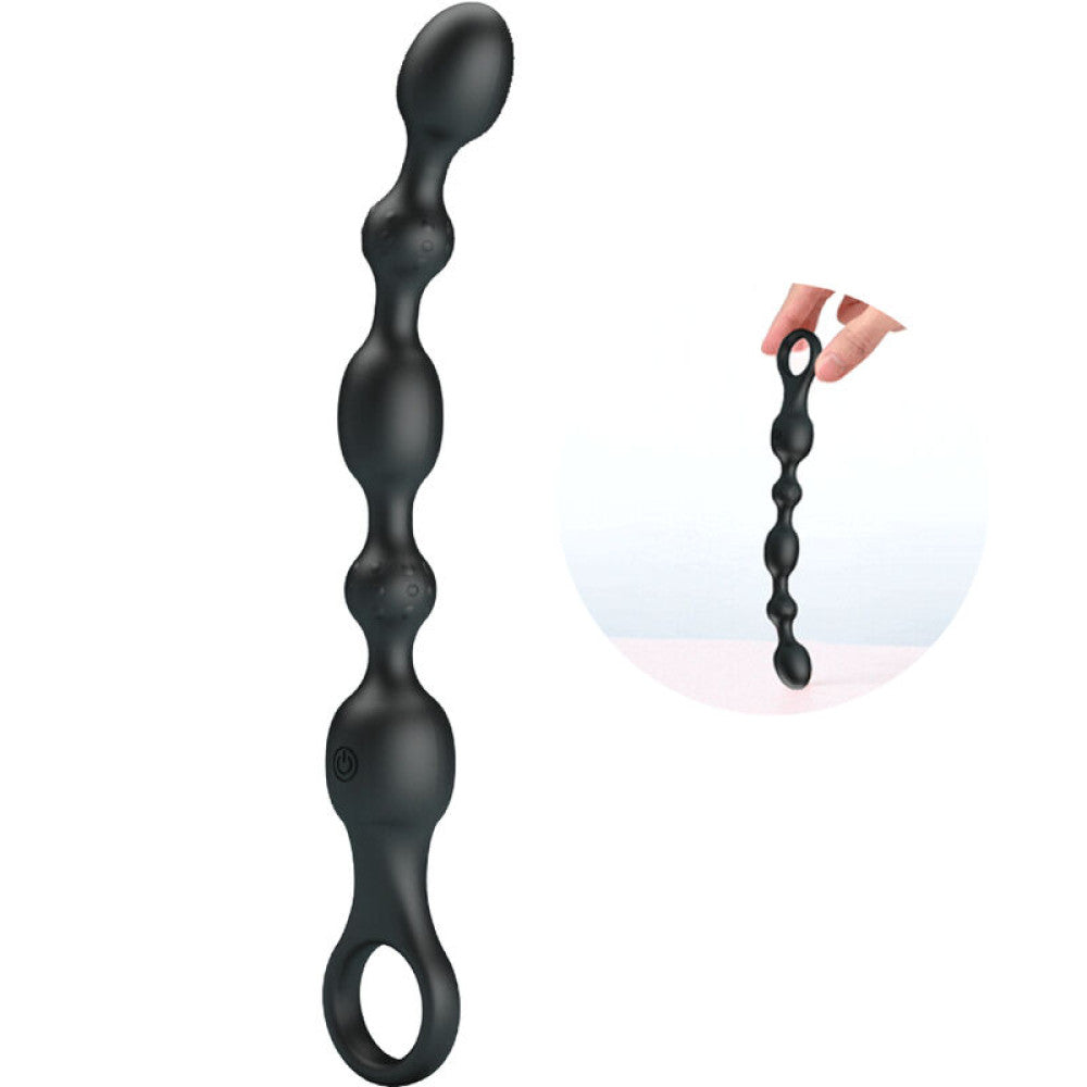 Rechargeable Vibrating Anal Silicone Van Rosary