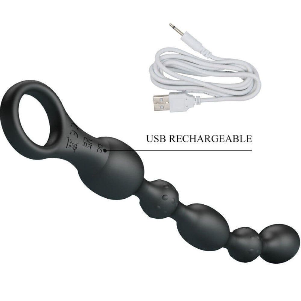 Rechargeable Vibrating Anal Silicone Van Rosary