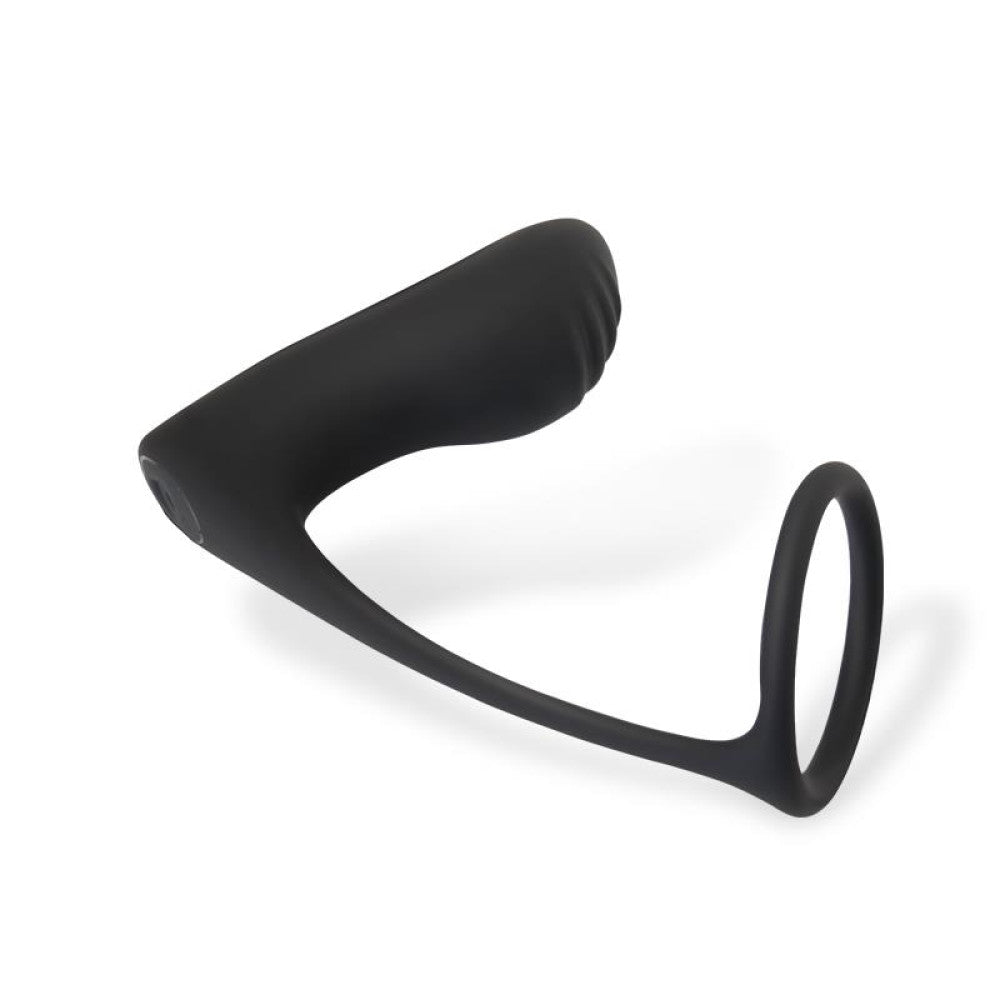 Rechargeable Vibrating Silicone Anal Stimulator with Ammolite Cock Ring