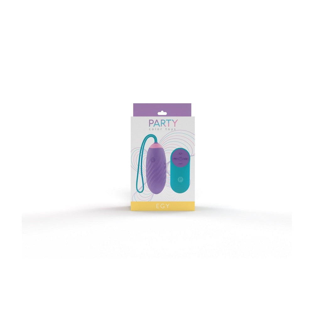 Rechargeable Vibro Egg with Remote Party Egy Purple