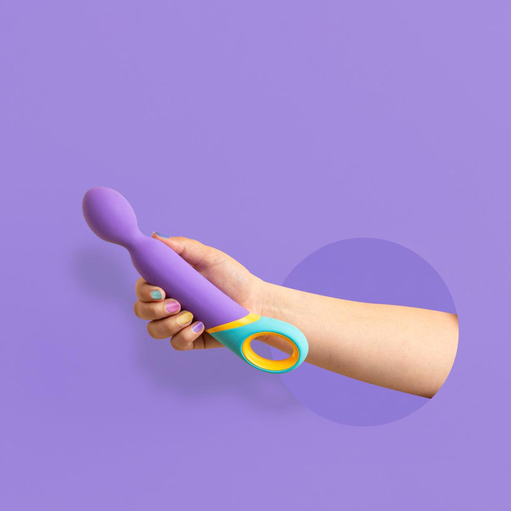 Rechargeable Wand massager made of silicone Base