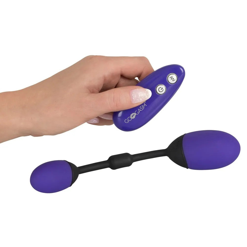 GoGasm Rechargeable Silicone Anal & Vaginal Vibrating Eggs with Remote