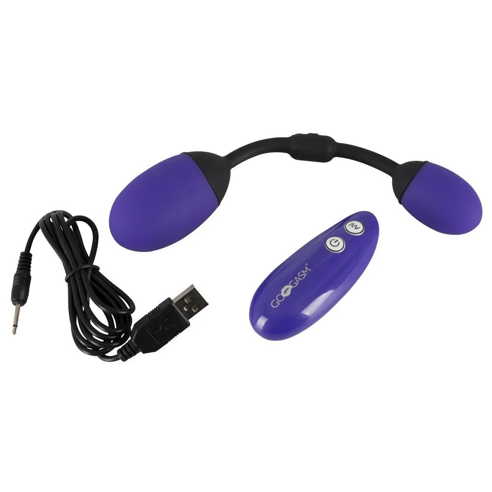 GoGasm Rechargeable Silicone Anal & Vaginal Vibrating Eggs with Remote
