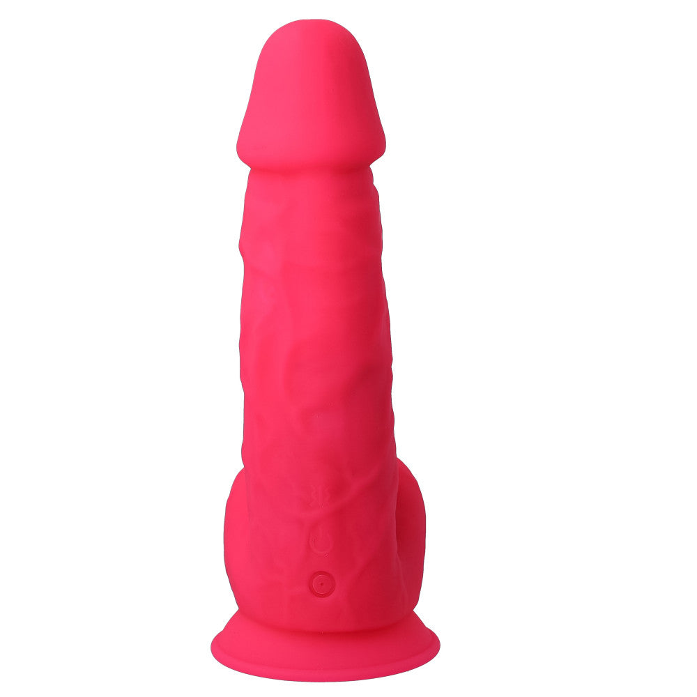 Rechargeable double layer vibrating dildo SilexD 8.5" Model 4 pink