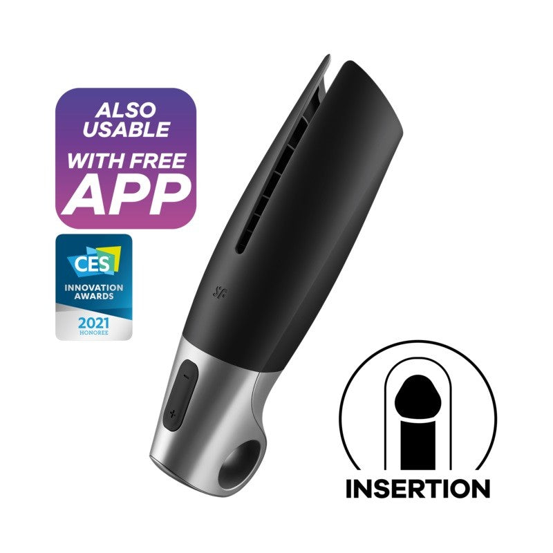 Rechargeable masturbator with App Satisfyer Power Masturbator