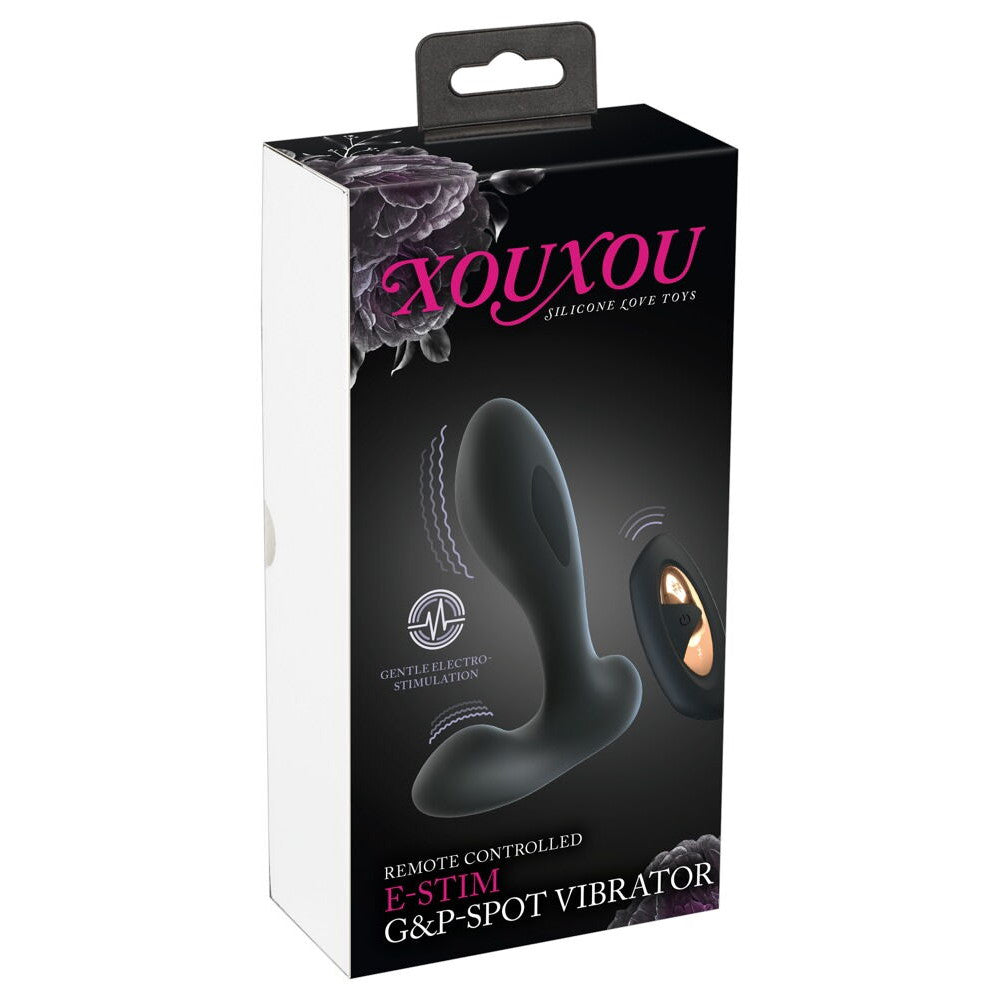 Rechargeable prostate stimulator with electrostimulation and remote control XouXou E-stim P-Spot