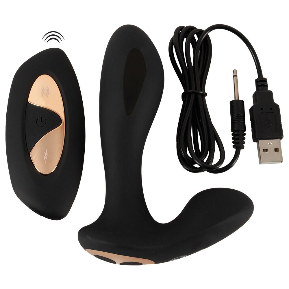 Rechargeable prostate stimulator with electrostimulation and remote control XouXou E-stim P-Spot