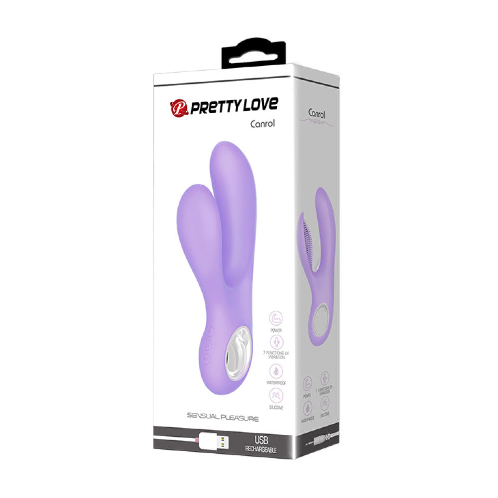 Rechargeable rabbit vibrator made of silicone Canrol