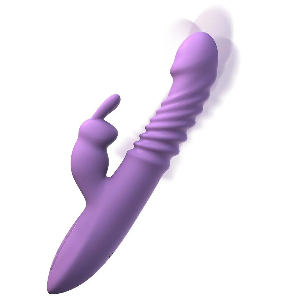 Rechargeable rabbit vibrator made of silicone Fantasy purple